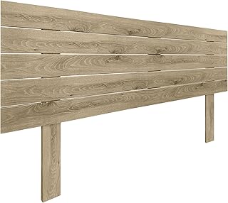 DHOME Tête de lit en Bois MDF Recyclé avec Pieds Lit Horizontal Style Palettes Quincaillerie Incluse (Bois Cambrien, 160cm)