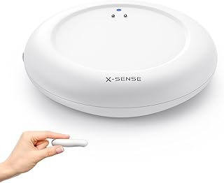 X-Sense Détecteur de Fuite d’Eau Connecté Ultra Fin, Station de Base SBS50 Requise, Étanche IP67, Détecteur d