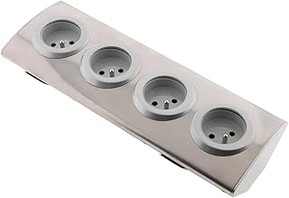 Zenitech - Bloc 4 Prises 16A 2P+T à câbler - Gris