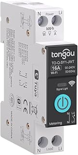 Interrupteur Connecté,16A DIY Interrupteur Intelligent Compatible avec Alexa,Google Assistant,TUYA/Smart Life APP Contrôle à Distance,Commutateur WiFi avec Mesure,Commande Vocale et Fonction de Temps
