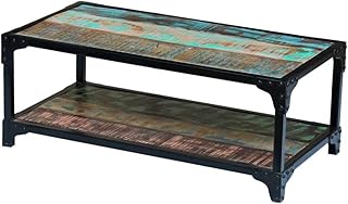 Table basse en bois recyclé massif – Fabriqué à la main – Meubles pour décoration d